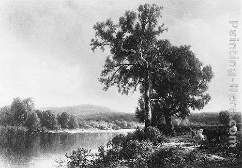 Scene at Napanoch painting - William Howard Hart Scene at Napanoch art painting